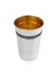 Handcrafted Polished Sterling Silver Kiddush Cup With Filigree Design