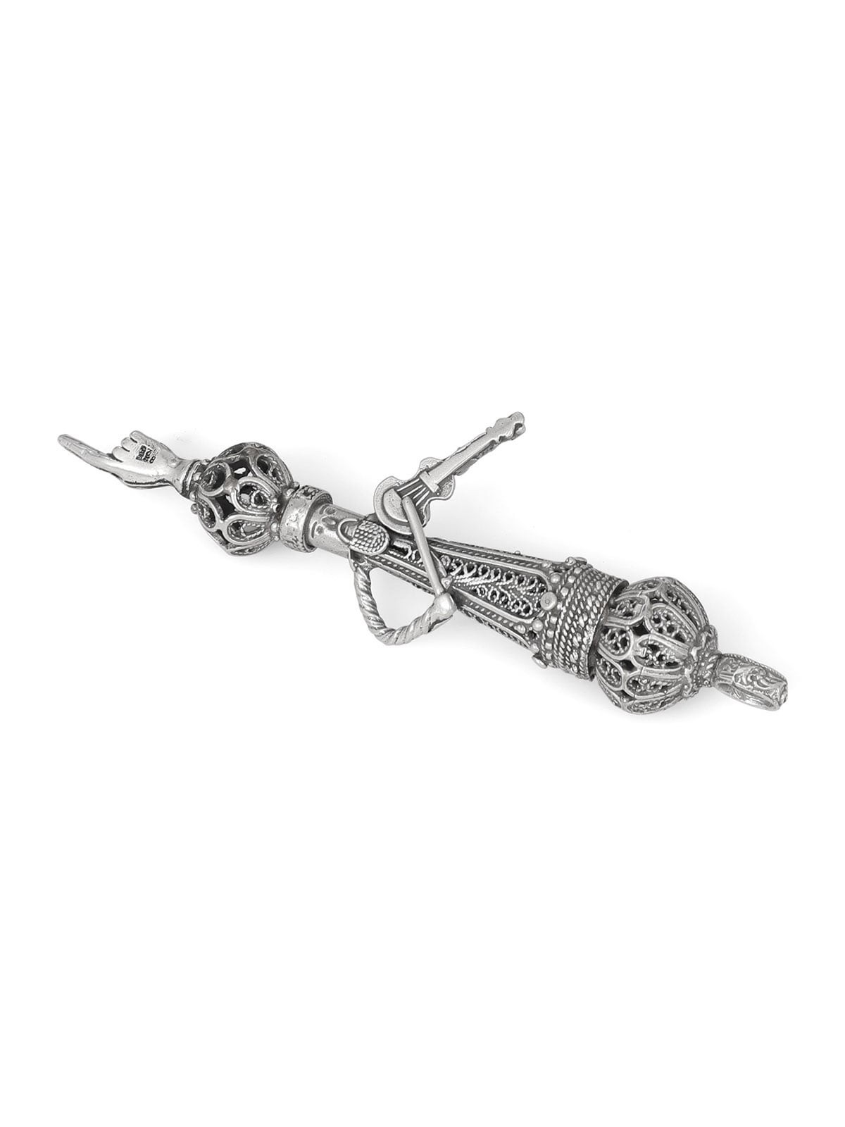 Traditional Yemenite Art Handcrafted Sterling Silver Klezmer Violinist