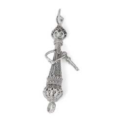 Traditional Yemenite Art Handcrafted Sterling Silver Klezmer Violinist