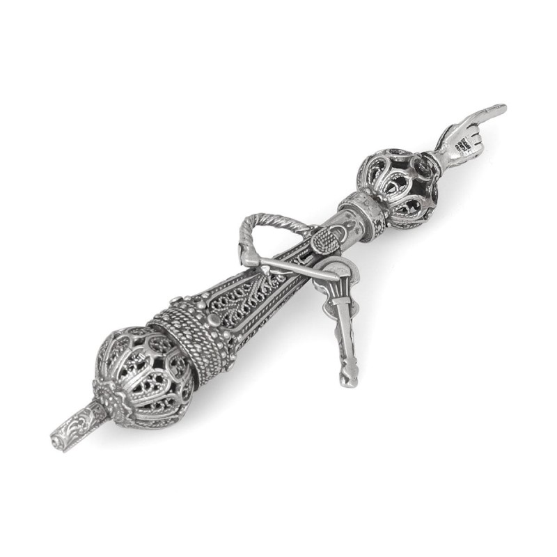 Traditional Yemenite Art Handcrafted Sterling Silver Klezmer Violinist