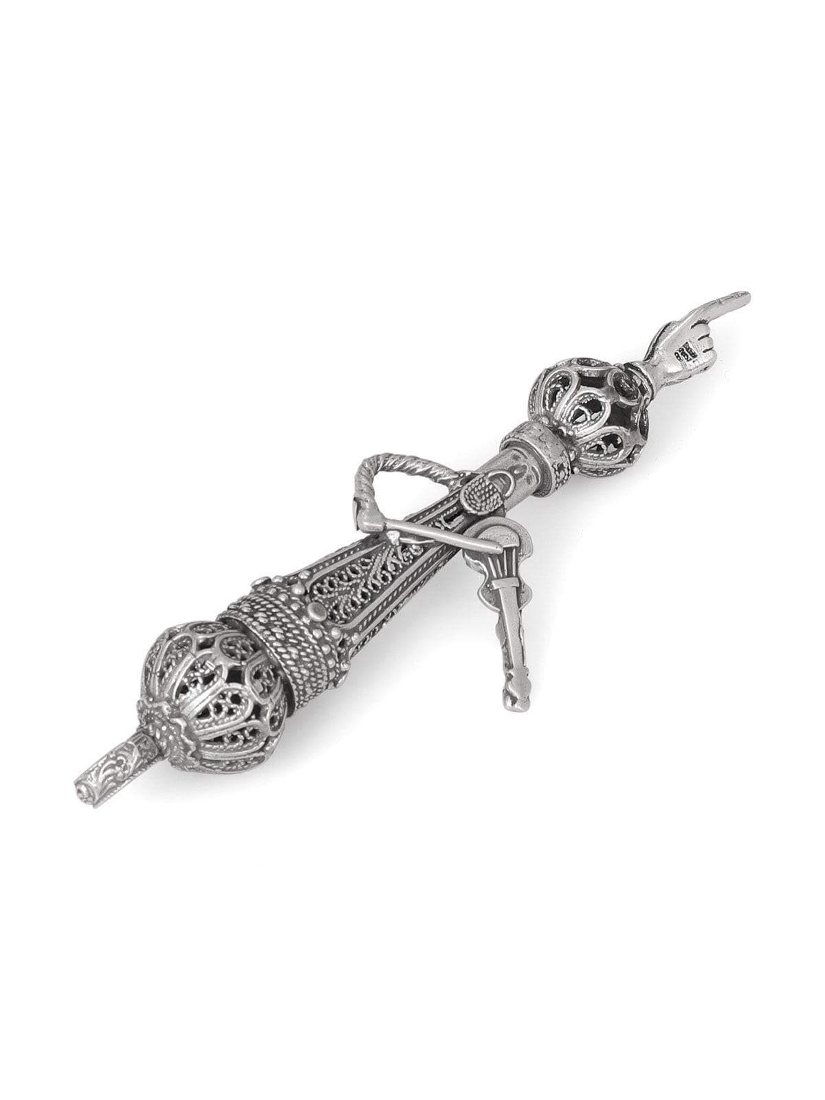 Traditional Yemenite Art Handcrafted Sterling Silver Klezmer Violinist