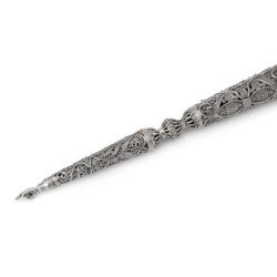 Traditional Yemenite Art Large Handcrafted Sterling Silver Torah Point