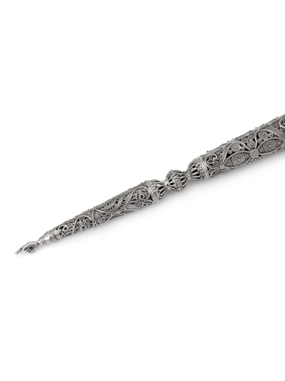 Traditional Yemenite Art Large Handcrafted Sterling Silver Torah Point