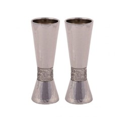 Yair Emanuel Cone Shape Candlestick with Silver Jeru... | Candlesticks