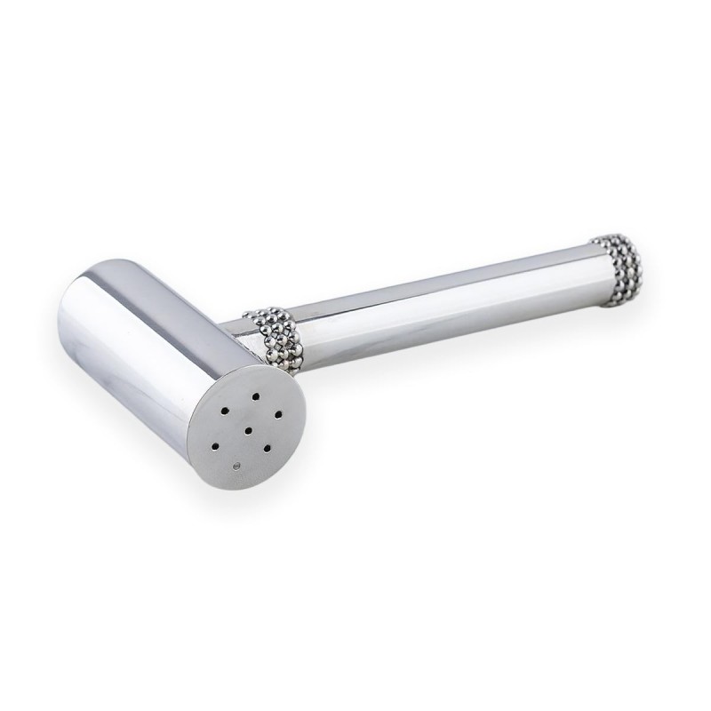 Bier Judaica 925 Sterling Silver Hammer Salt Shaker - Pearls Design