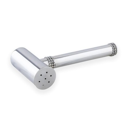 Bier Judaica 925 Sterling Silver Hammer Salt Shaker - Pearls Design