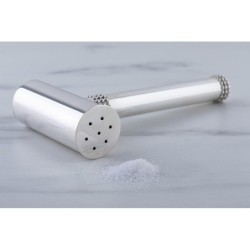 Bier Judaica 925 Sterling Silver Hammer Salt Shaker - Pearls Design