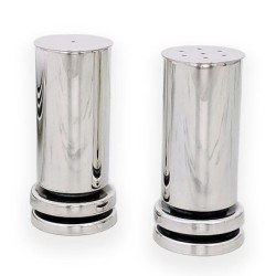 Bier Judaica Sterling Silver Disc Salt & Pepper Shaker Set