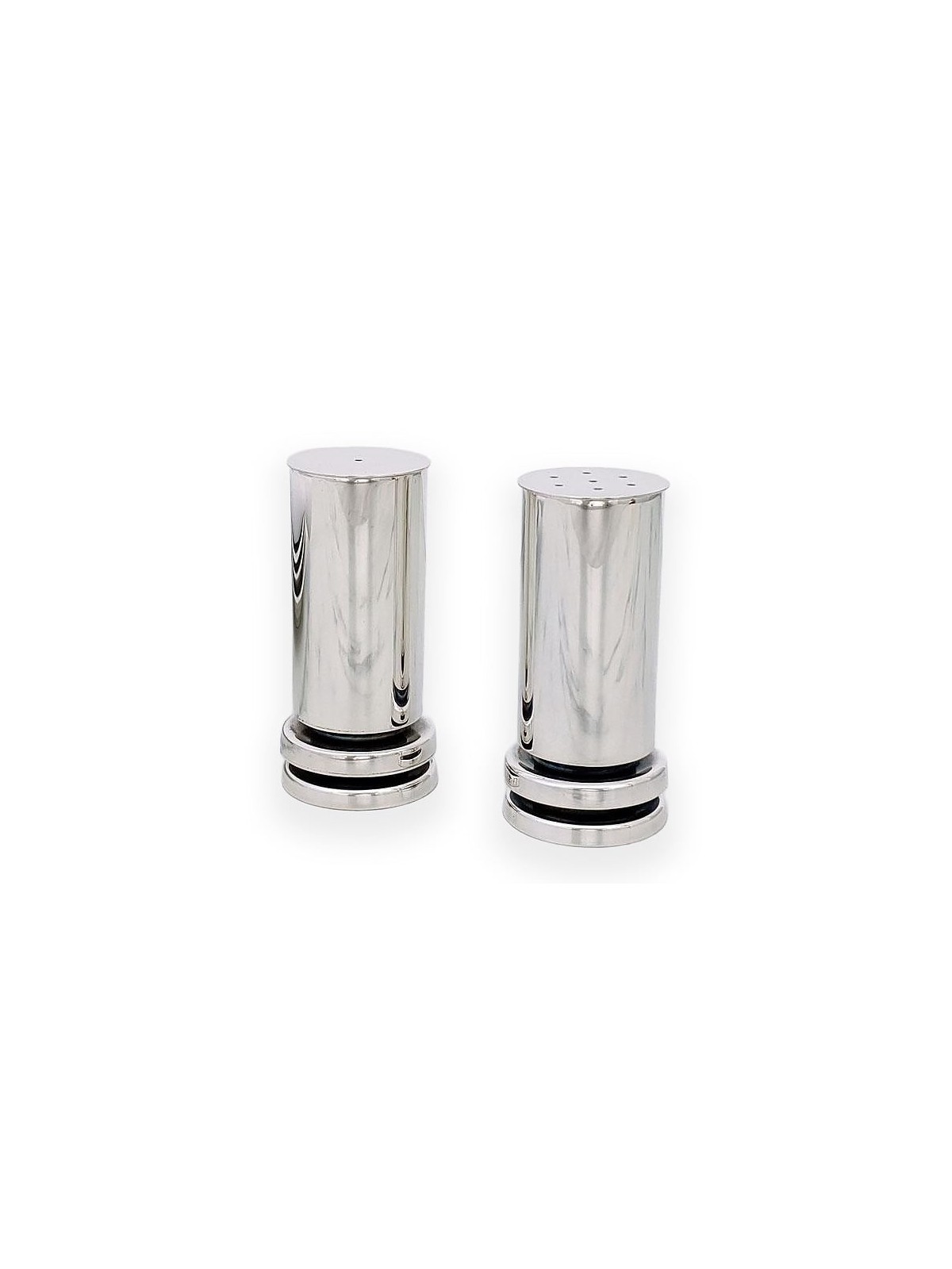 Bier Judaica Sterling Silver Disc Salt & Pepper Shaker Set