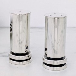 Bier Judaica Sterling Silver Disc Salt & Pepper Shaker Set