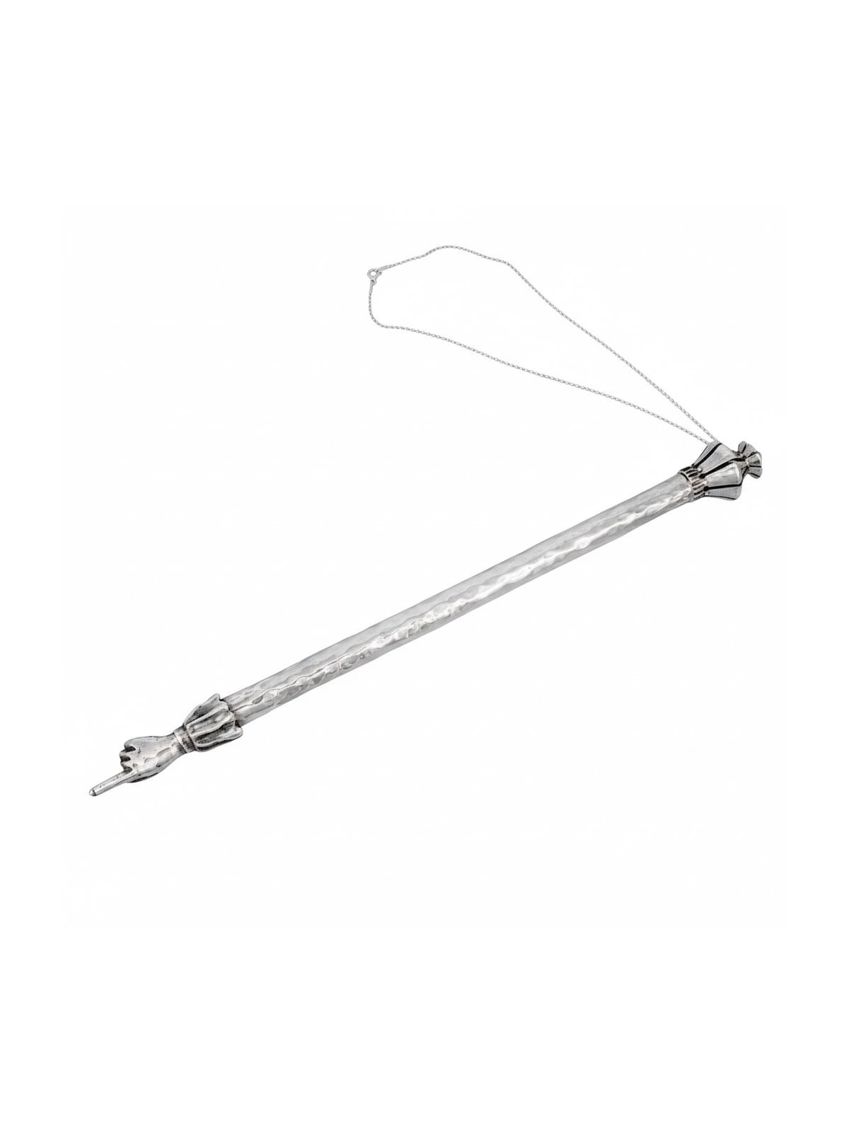 Bier Judaica 925 Sterling Silver Hammered Torah Pointer
