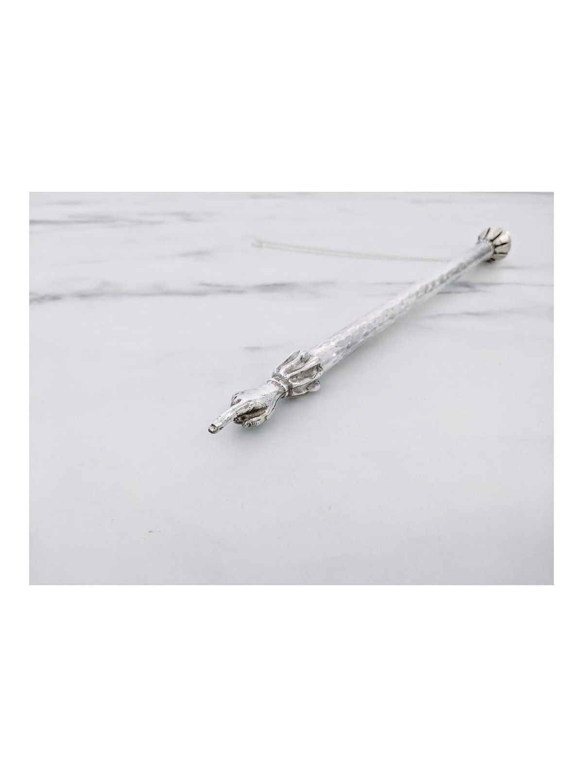 Bier Judaica 925 Sterling Silver Hammered Torah Pointer