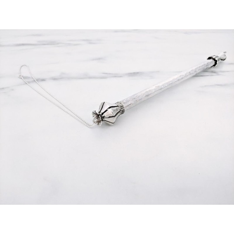 Bier Judaica 925 Sterling Silver Hammered Torah Pointer