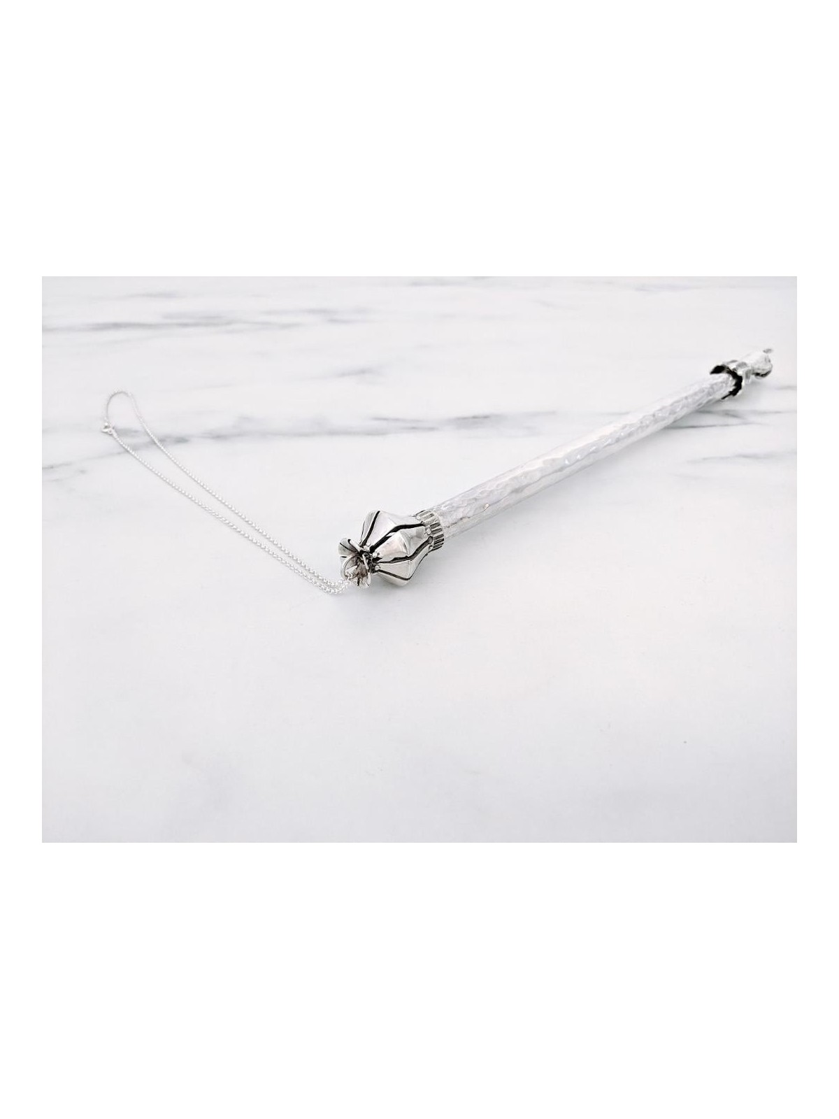 Bier Judaica 925 Sterling Silver Hammered Torah Pointer