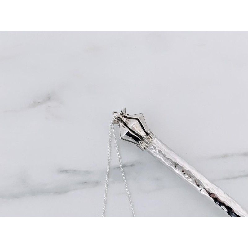 Bier Judaica 925 Sterling Silver Hammered Torah Pointer