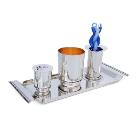 Bier Judaica 925 Sterling Silver Handcrafted Havdalah Set With Pearl M