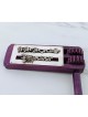 Wooden Purim Grogger with 925 Sterling Silver Decorative Plate - Purpl