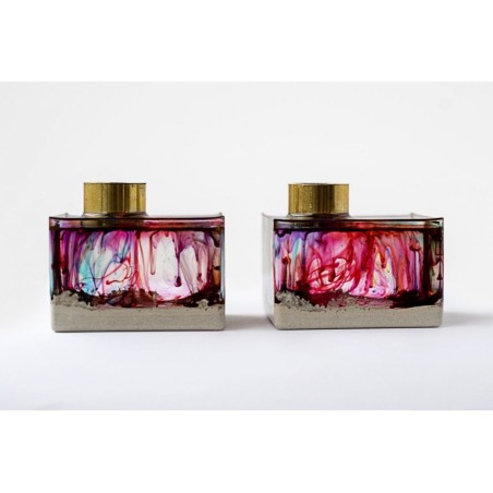 Graciela Noemi Handcrafted Transparent Resin Candlesticks... | Judaica