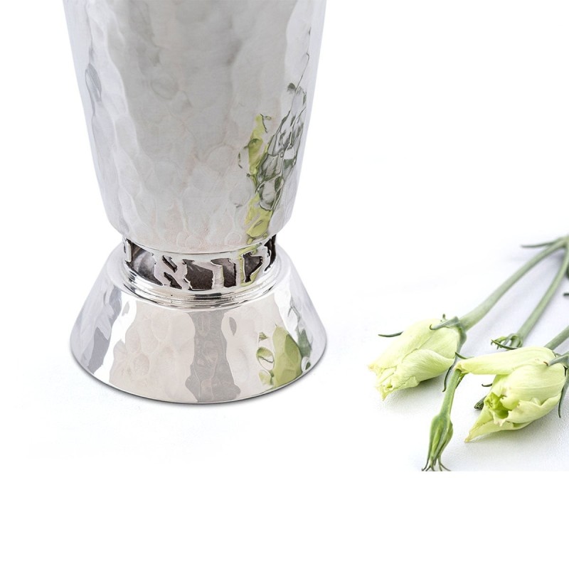 Bier Judaica 925 Sterling Silver Hammered Borei Pri Hagefen Kiddush Cu