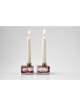 Graciela Noemi Handcrafted Transparent Resin Candlesticks... | Judaica