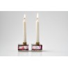 Graciela Noemi Handcrafted Transparent Resin Candlesticks... | Judaica