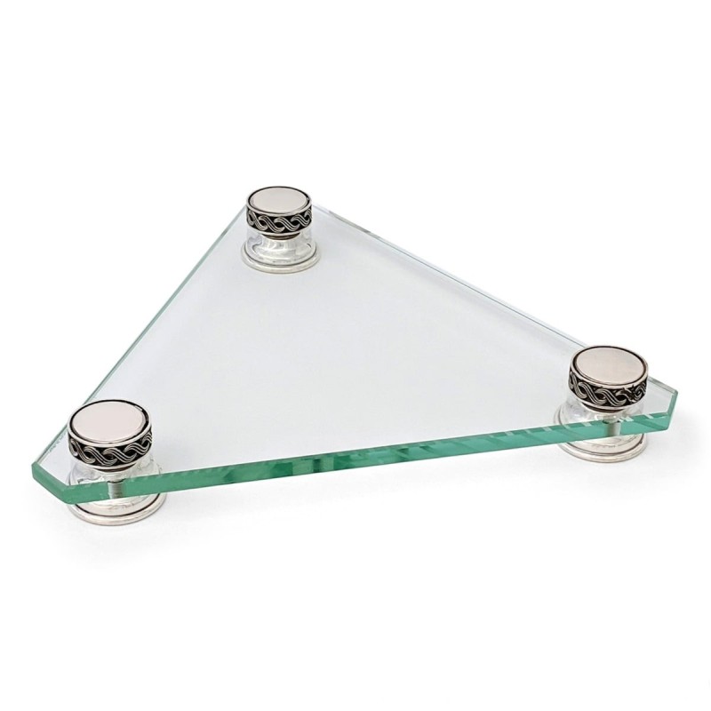 Bier Judaica 925 Sterling Silver Lattice 4 Piece Havdalah Set