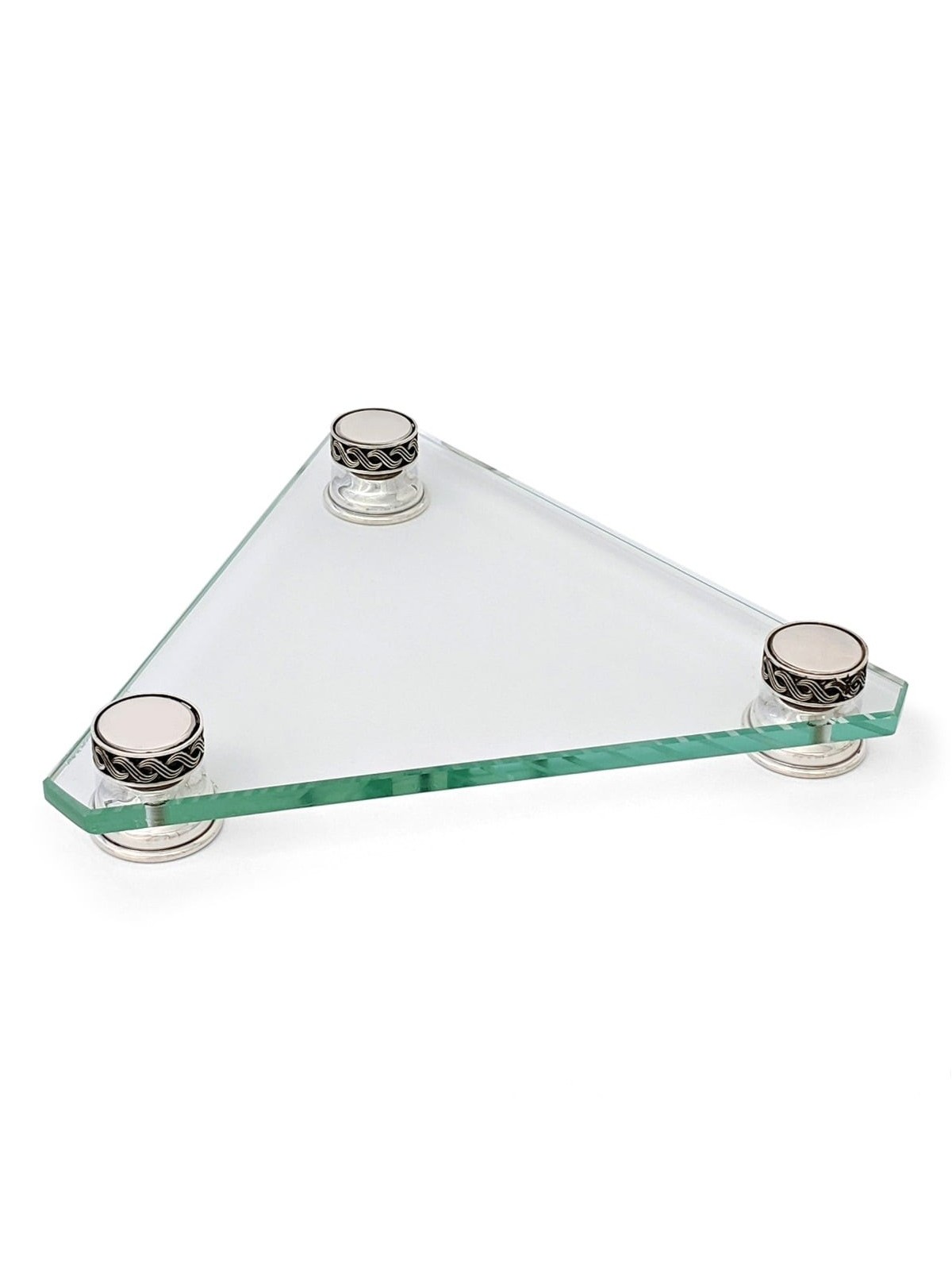 Bier Judaica 925 Sterling Silver Lattice 4 Piece Havdalah Set