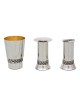 Bier Judaica 925 Sterling Silver Lattice 4 Piece Havdalah Set