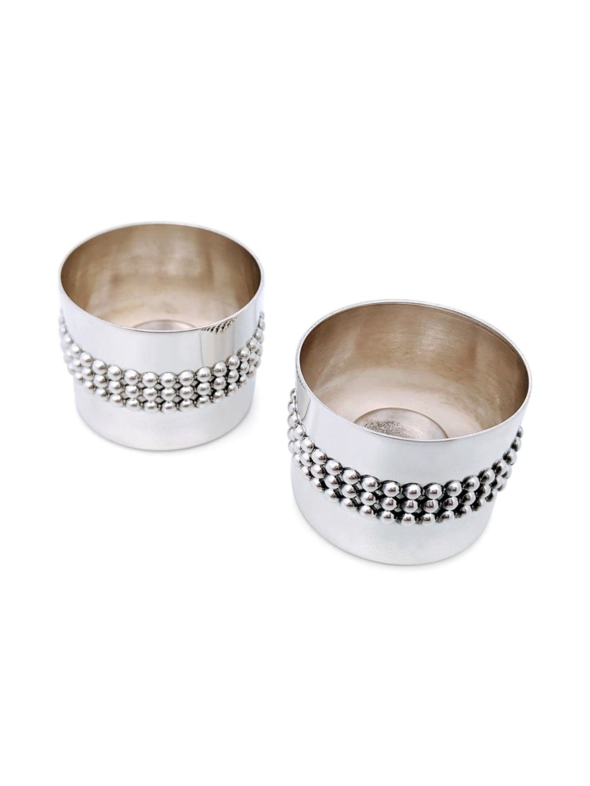 Bier Judaica 925 Sterling Silver Handcrafted Dual Travel Shabbat Candl
