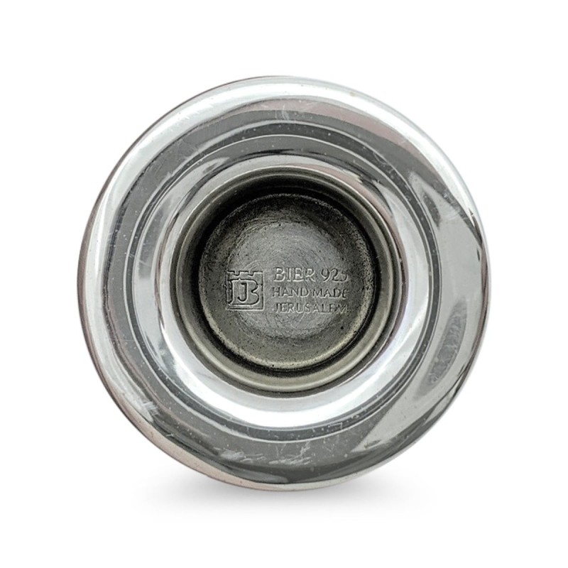 Bier Judaica 925 Sterling Silver Handcrafted Dual Travel Shabbat Candl