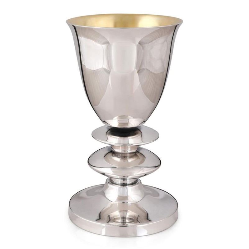 Bier Judaica 925 Sterling Silver 'Pita' Kiddush Cup