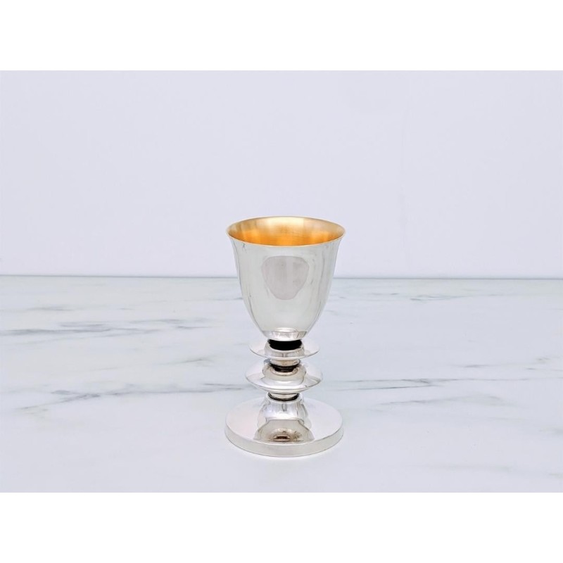 Bier Judaica 925 Sterling Silver 'Pita' Kiddush Cup