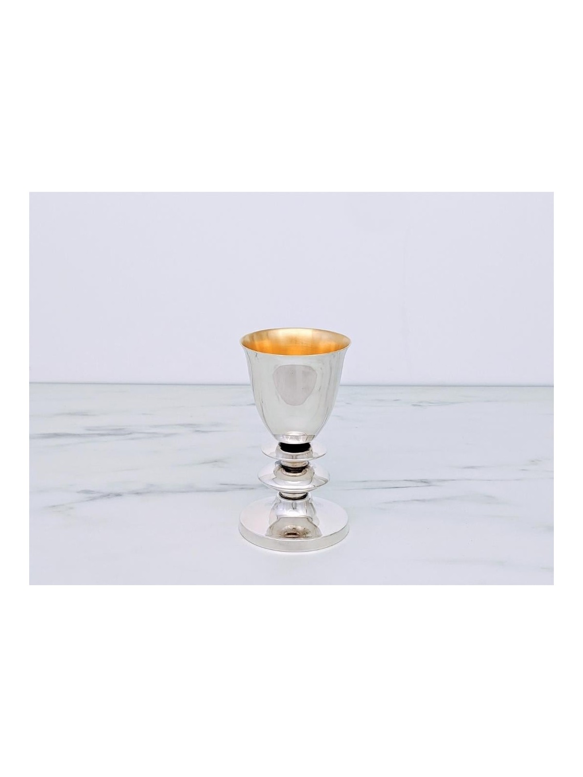 Bier Judaica 925 Sterling Silver 'Pita' Kiddush Cup