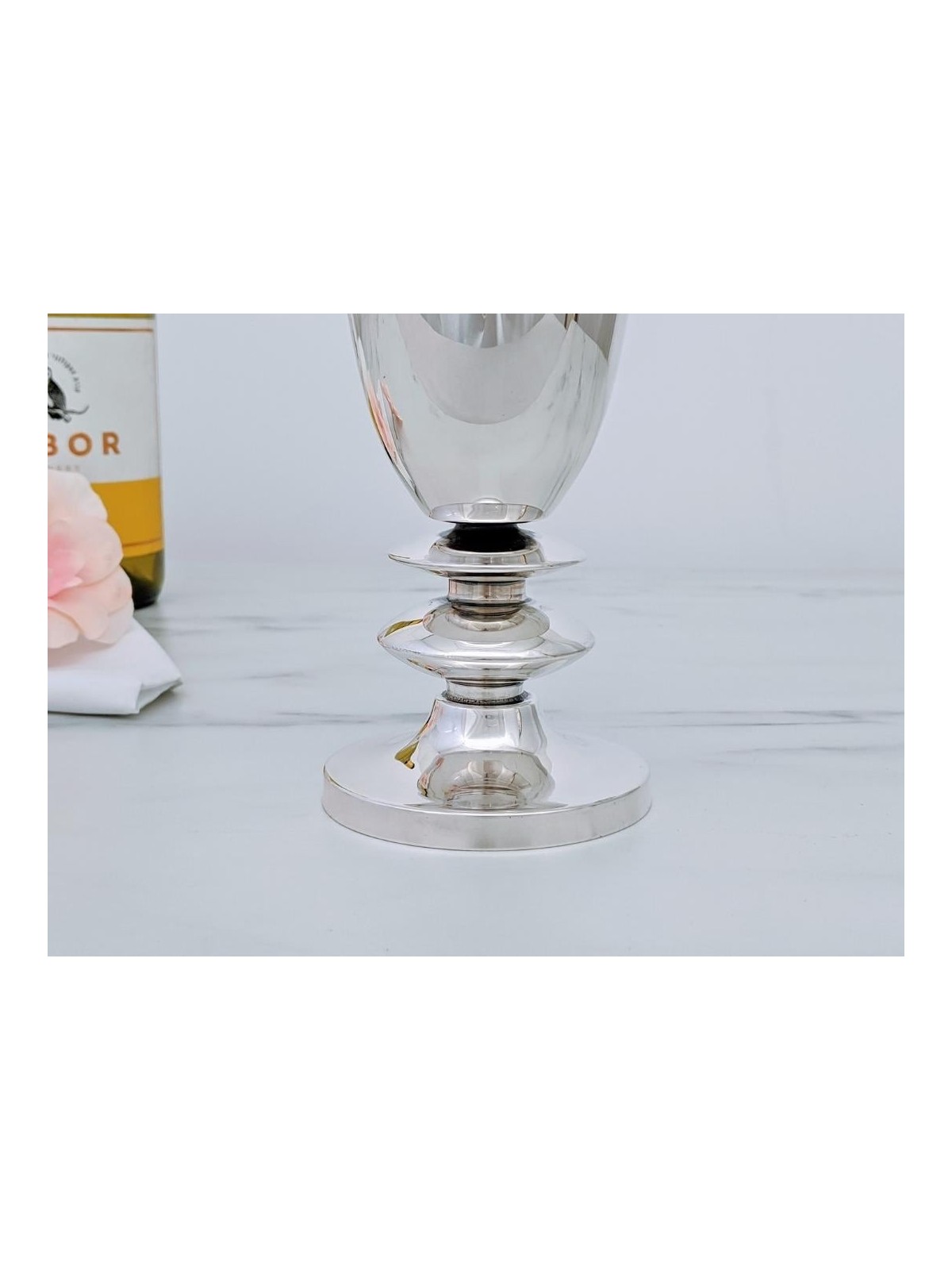 Bier Judaica 925 Sterling Silver 'Pita' Kiddush Cup