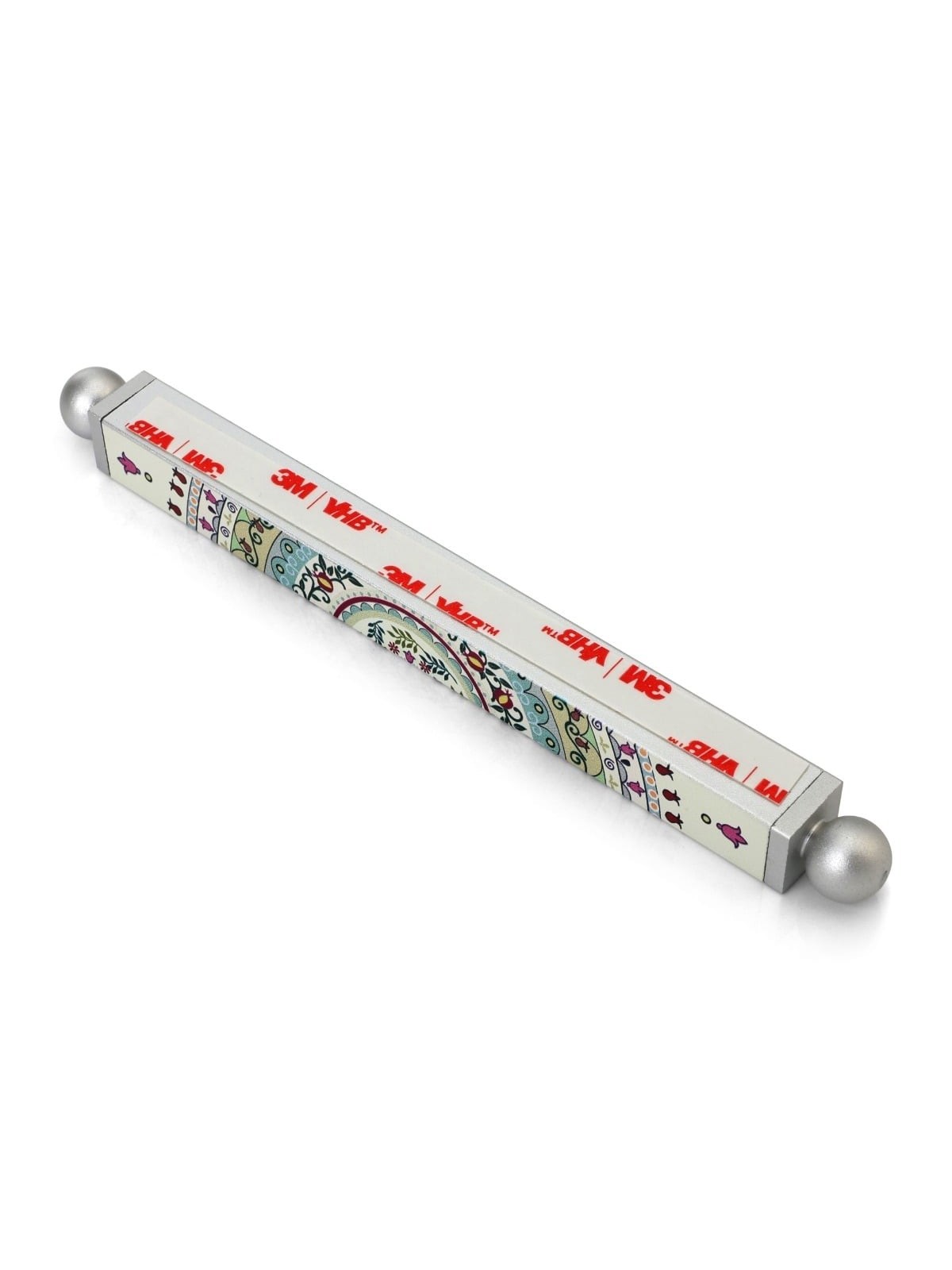 Dorit Judaica Floral Mandala with Pomegranates Slim Mezuzah Case with