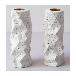 Graciela Noemi Handcrafted Origami Shabbat Candlesticks G... | Judaica