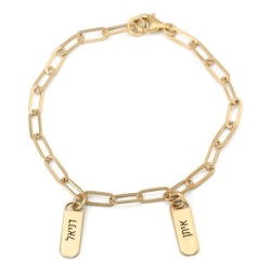 Personalized Sterling Silver Paperclip Mom Bracelet - Up To Five Names