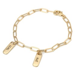 Personalized Sterling Silver Paperclip Mom Bracelet - Up To Five Names