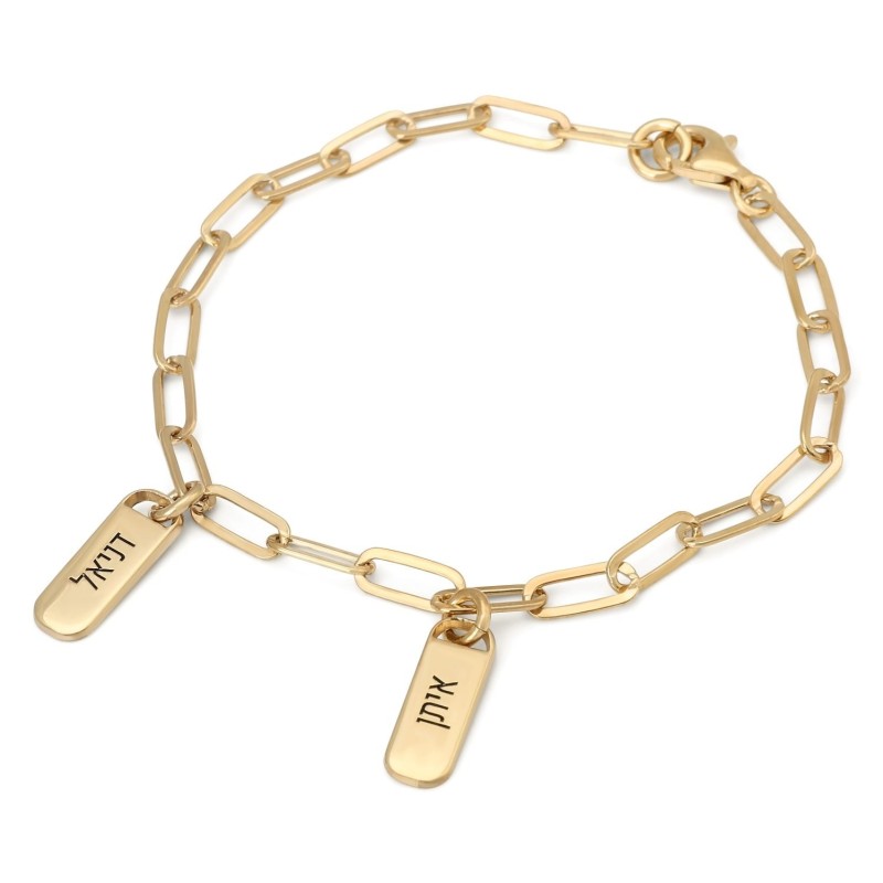 Personalized Sterling Silver Paperclip Mom Bracelet - Up To Five Names