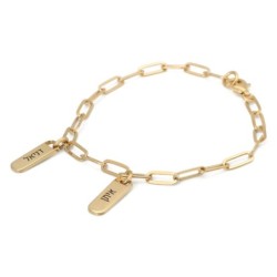 Personalized Sterling Silver Paperclip Mom Bracelet - Up To Five Names