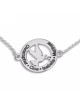Double Thickness Silver Personalized Dove Bracelet for Mom