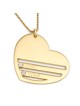 Gold Plated English / Hebrew up to Four Kids' Names Heart Mom Necklace