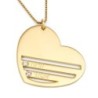 Gold Plated English / Hebrew up to Four Kids' Names Heart Mom Necklace