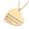 Gold Plated English / Hebrew up to Four Kids' Names Heart Mom Necklace