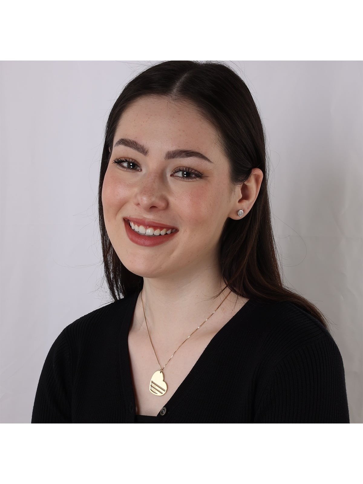 Gold Plated English / Hebrew up to Four Kids' Names Heart Mom Necklace