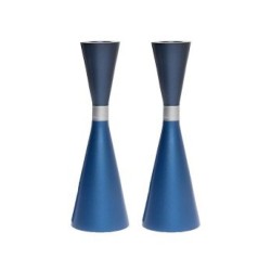 Yair Emanuel Large Cone Shaped Candlesticks with Ban... | Candlesticks