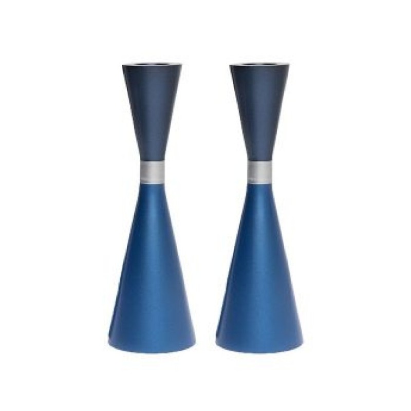 Yair Emanuel Large Cone Shaped Candlesticks with Ban... | Candlesticks