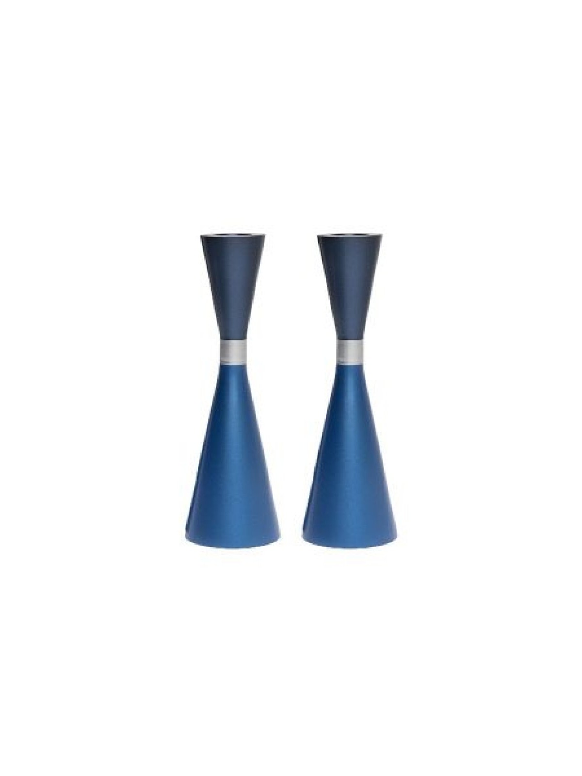 Yair Emanuel Large Cone Shaped Candlesticks with Ban... | Candlesticks