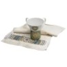 Dorit Judaica Pomegranate Mandala Netilat Yadayim Towel and Washing Cu