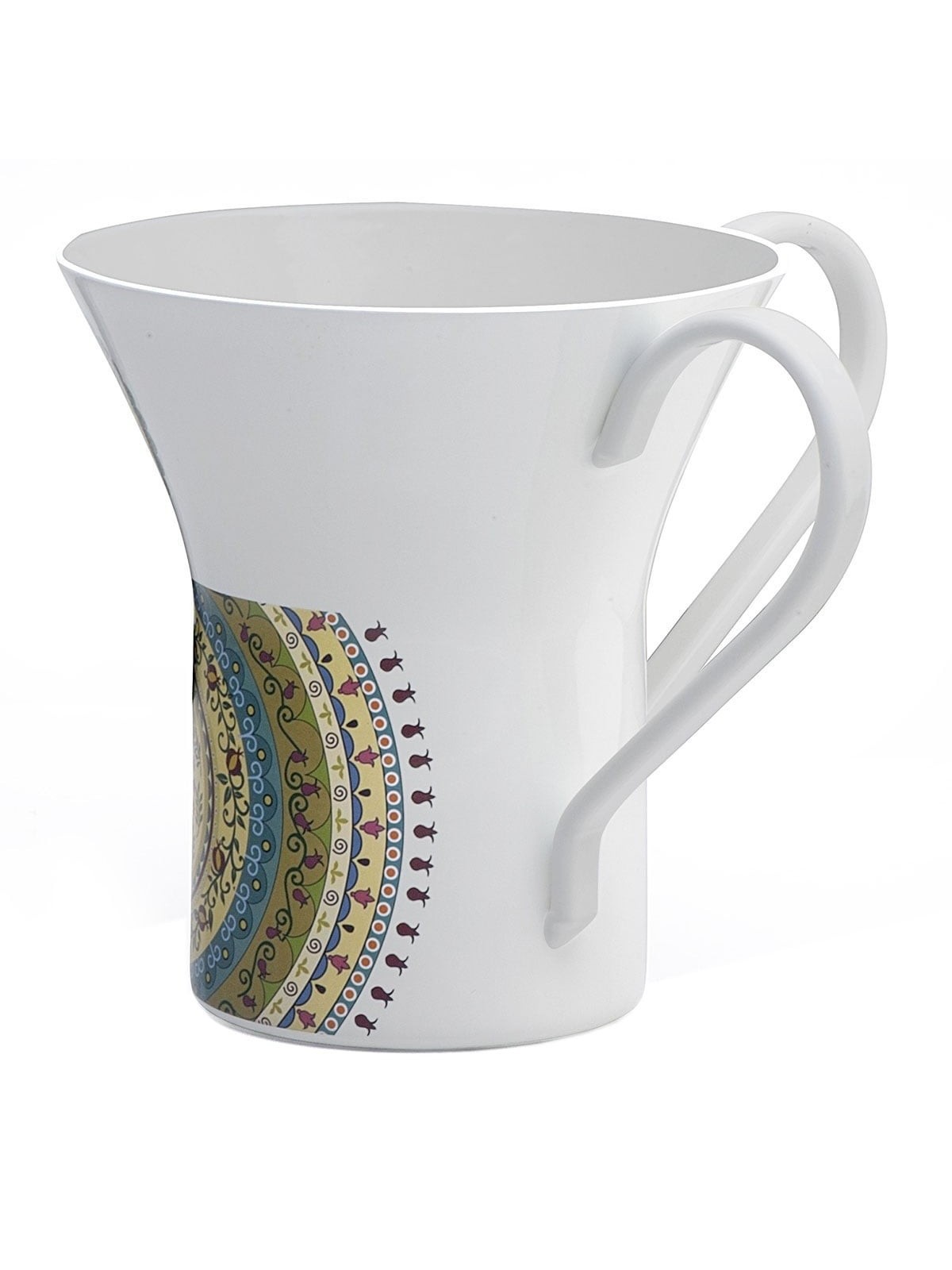 Dorit Judaica Pomegranate Mandala Netilat Yadayim Towel and Washing Cu